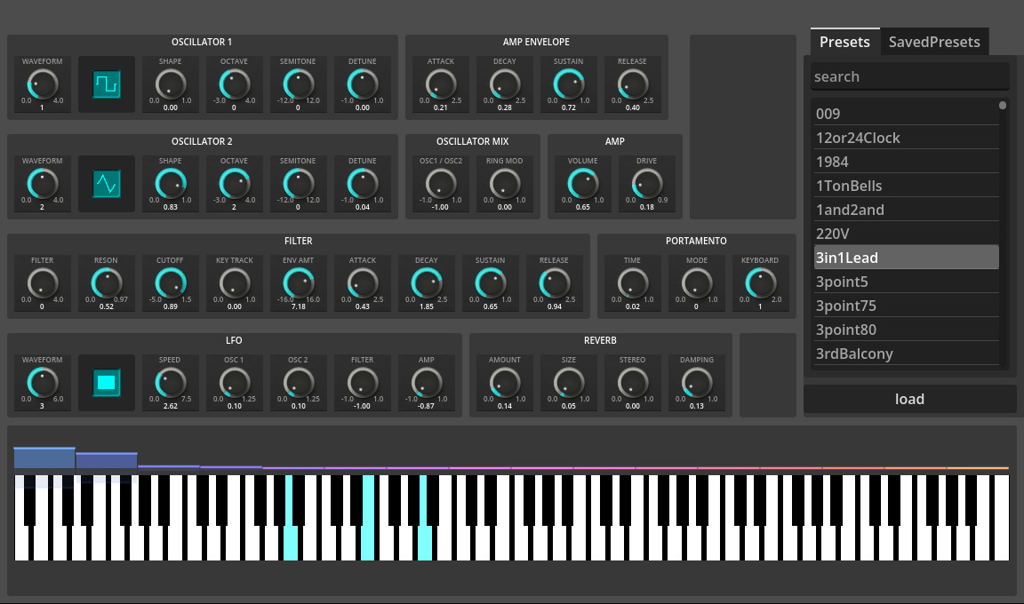 Screenshot of GodotSynth