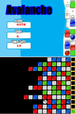 Screenshot of Avalanche, a Nintendo DS game